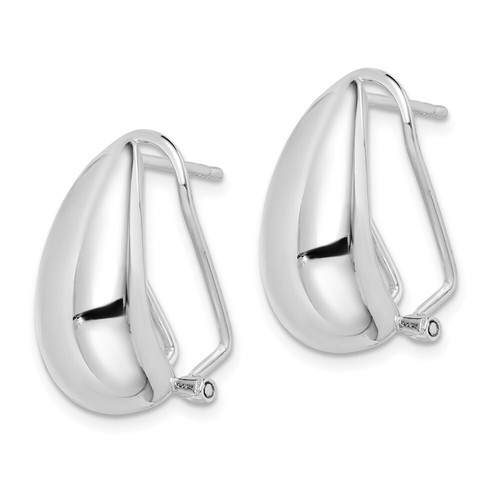 25mm Sterling Silver Omega-Back Earrings - Picture 2 of 6