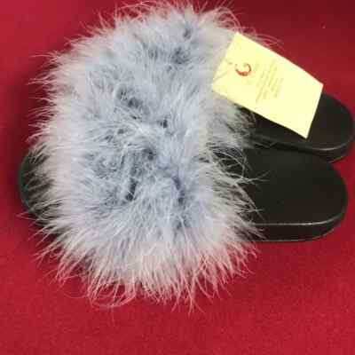 PJ Couture Womens Marabou Feather Bedroom Slippers LIVE YOUR BEST LIFE!