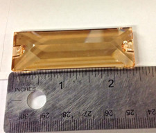 Swarovski Strass Crystal: 8322 Series Rectangle Stone 2 Hole 63mm Golden Shadow