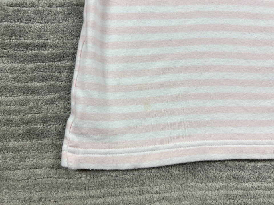 Топ женский Jennifer Moore большой розовый белый в полоску хлопок короткий рукав - Изображение 4 из 4