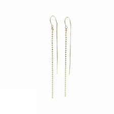 Ball Chain Threader Earrings Gold Fill Sterling Silver