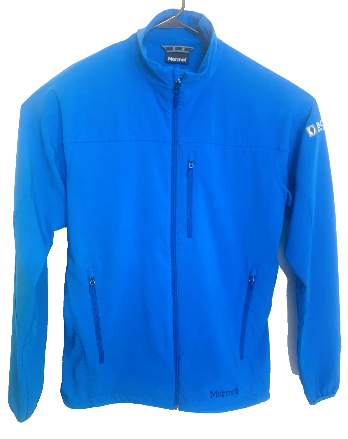 Marmot M3 Men L Soft Shell Jacket Blue Full Zip Pockets Gorpcore Outdoor