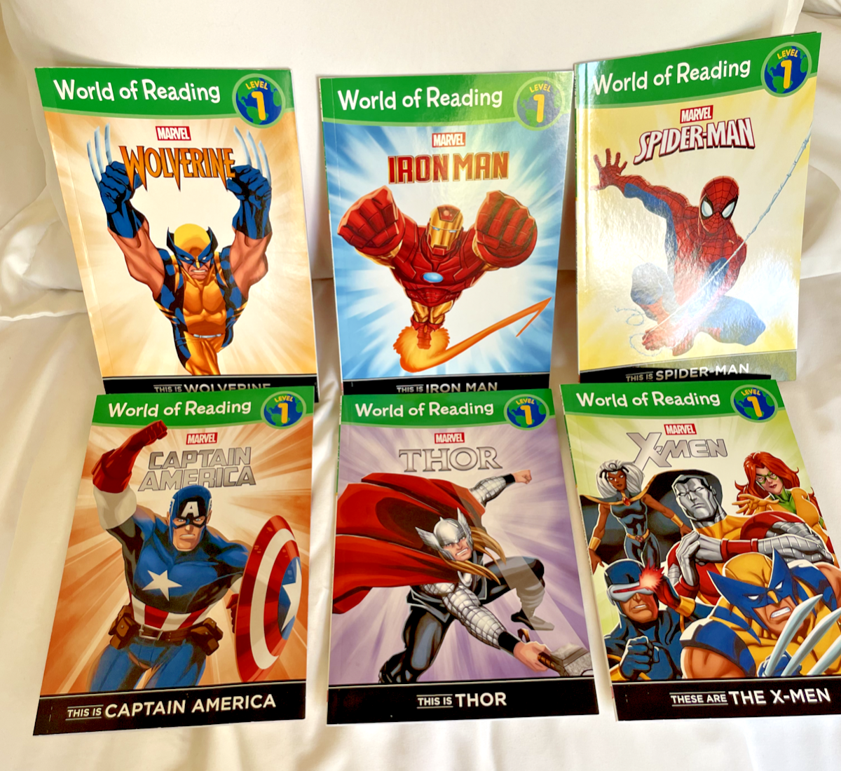 WORLD OF READING MARVEL LEVEL 1 Read Superhero 6 Books PreK Grade
