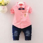 2 Pcs Baby Boy Clothes Toddler Kids Clothing Long Sleeve and Pants Set Outfits