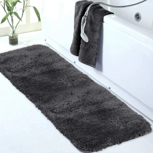 Large Bathroom Rug (24 x 60, Aqua) - Extra Soft Absorbent Shaggy Bath Mat - Picture 4 of 67