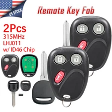 2 Replacement for 2003 2004 2005 2006 2007 GMC Sierra Yukon Remote Key Fob Set