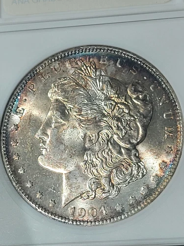 1904 0 $1 Morgan Dollar ANA First Generation Holder MS63 Toned #L09677