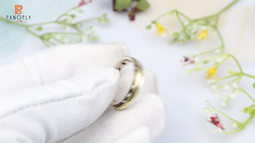 Anillo de meditación giratorio de dos tonos hecho a mano de plata esterlina 925 talla - Vídeo 1 de 1