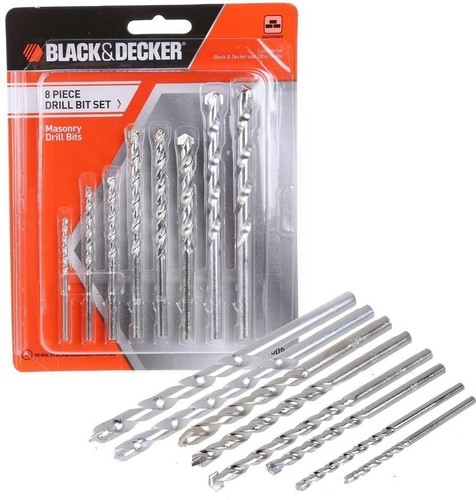 DECKER 8pc set Masonry Drill Bit Set 