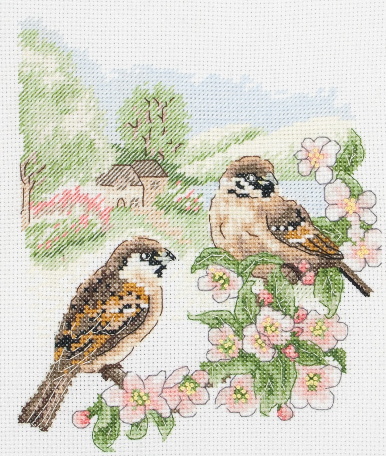 Anchor PCE0500 Spring Sparrow - Birds Counted Cross Stitch Kit