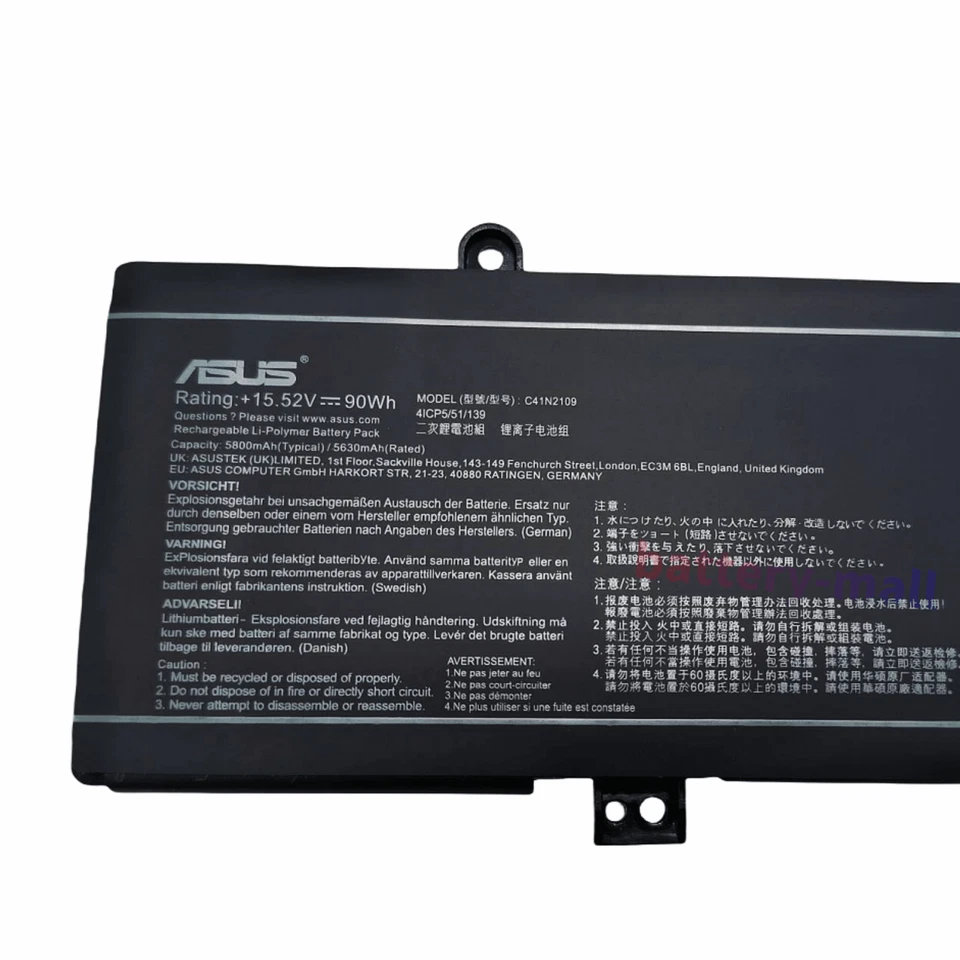 Batería Original C41N2109 Para Asus ROG Flow X16 GV601RE-M5057X NR2203RW NR2203RM Foto 2 de 4
