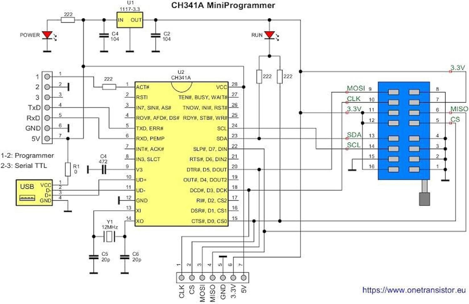Programmateur CH341A rapide avec logiciel de flashage BIOS 24 25 Series