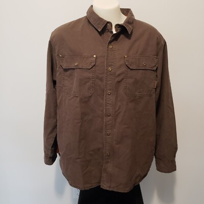NFL Super Bowl 57 LVII Chief vs Eagles Jacket Canvas Lined Jacket Size XXL Brown