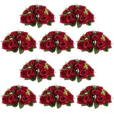 NUPTIO Flower Wedding Centrepieces for Tables - 10 Pcs 9.5in Diameter Crimson...