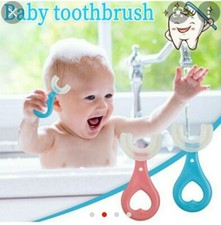 2 Pack BPA Free U-shaped Silicone Baby Toothbrush