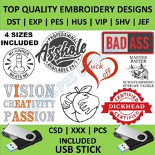 Erwachsene unh&ouml;flich 8 PES DST JEF Stickdesigns USB Sex lustig Sarkasmus Logo sexy Bum