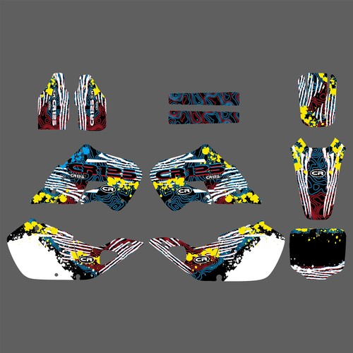 MX Graphics Kit Backgrounds Decals Stickers For Honda CR 125R CR125R 1998-1999 - Picture 3 of 8