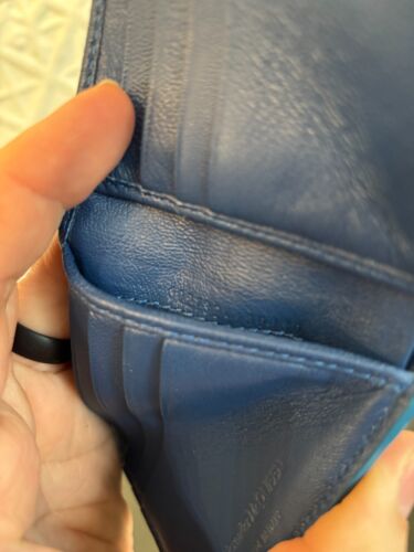 Alexander McQueen Portafoglio Uomo Bifold Bellissimo Blu - Foto 6 di 6