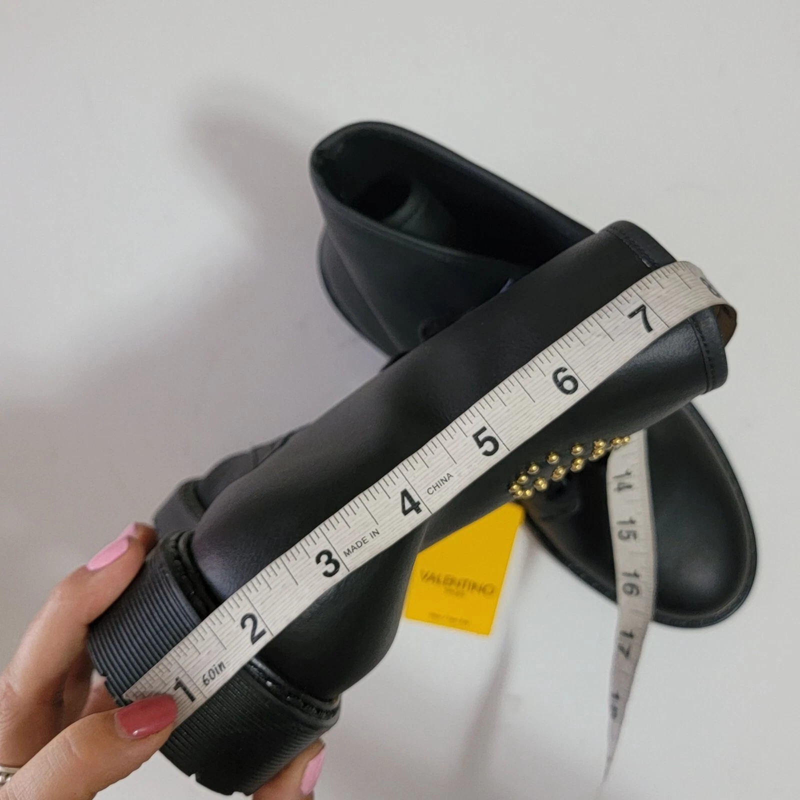 Stivali da combattimento Valentino donna Marti neri di lusso designer classici taglia 7 5 nuovi