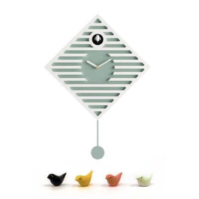 Nordic cuckoo Koo chimes on the hour wall clock Decorated with hanging watches