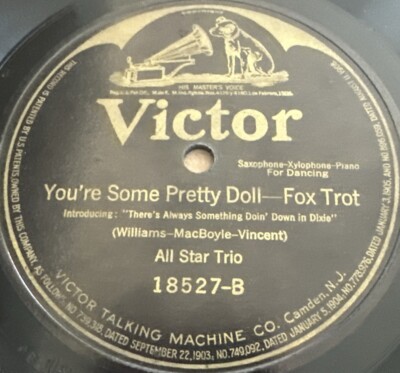 All Star Trio 78rpm Victor Records #18527 I'll Say She Does JAZZ