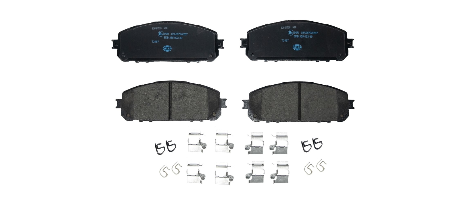 Front HELLA 8DB 355 023-391 Brake Pad Set, disc brake for ,JEEP,JEEP (GAC FCA)