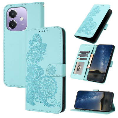 Handy Tasche für Oppo Reno 5z 5F 4F Reno8 Pro + 5 Lite Blumen Hülle Wallet Case