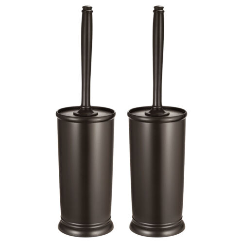 HOMEMAXS 2 Pack Brush With Holder Good Grip Plastic Bowl Brush Set for Bathroom