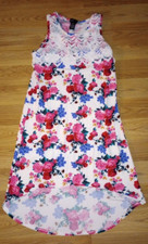 girls dress size 14/16 floral hi low dress