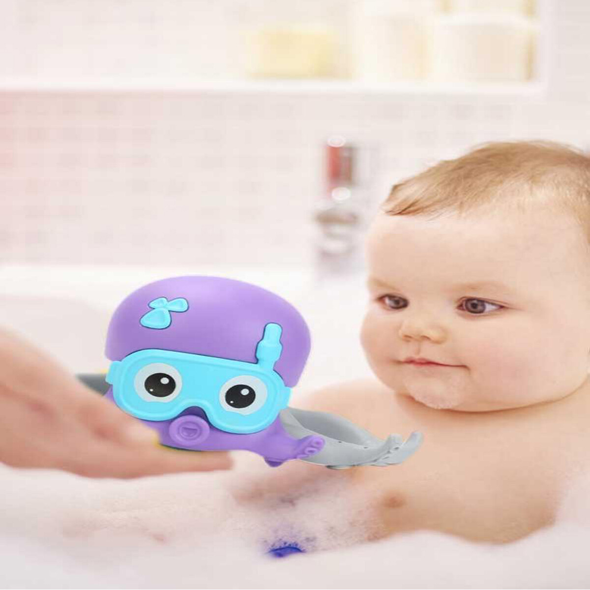 Polipo Giocattolo Da Bagno Morbido - Galleggiante Per Neonati Da 0+ Mesi - Divertimento Assicurato - Foto 8