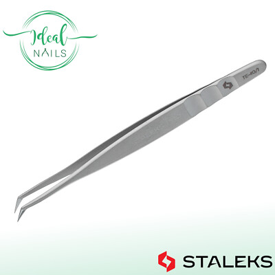 Wimpernverlängerungs-Pinzette STALEKS EXPERT TE-40/1, gebogen L-förmig 50 Grad
