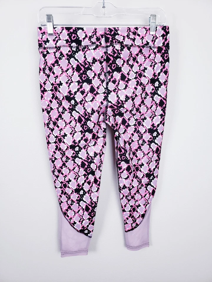 Under Armour Leggings YLG Juveniles Grandes Rosa Negro Atlético Capri Pantalones Niña Foto 3 de 4
