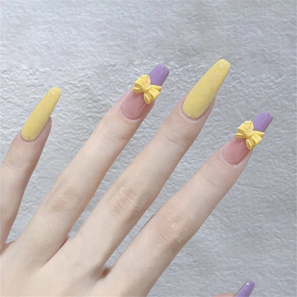 Jackie | XL Square Pale Yellow Nails