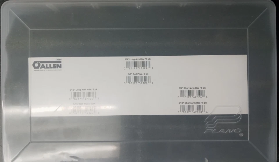 Allen 19988 30 pcs. Large Allen Key Storage Set SAE USA - Image 2 of 3