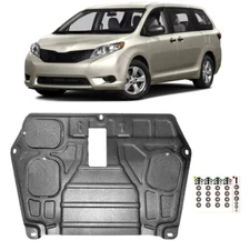 For Toyota Sienna 11-20 Engine Splash Shield Chassis Armor Under Guards Black