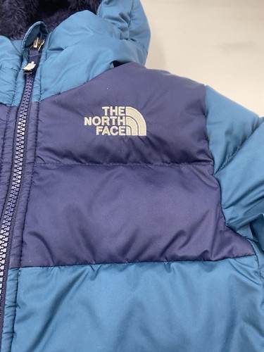THE NORTH FACE 550Unisex Size S 7/8 Pine Down/Feather Puffer Kids Zipper Jacket - Picture 3 of 19