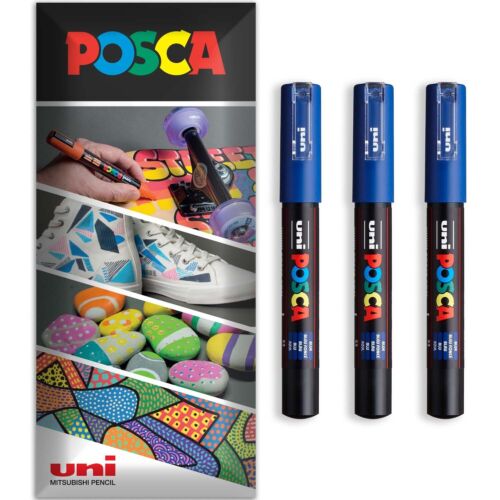 POSCA Paint Marker Pen - Water Based Permanent Multi Surface - Packs of 3 Pens - Picture 23 of 62