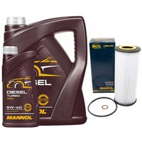 MotoröL Set Mannol 5W40 API CI4/ SN 6 Liter + ÖLfilter FüR BMW 3Er 1Er X3 5Er