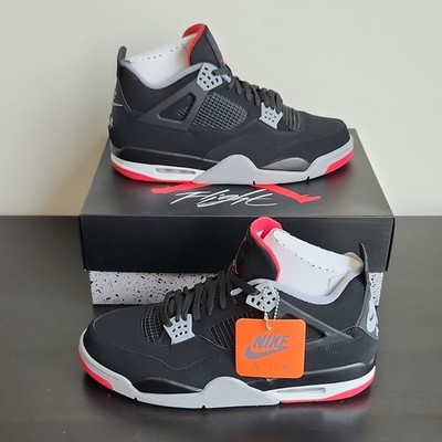 Nike Air Jordan 4 Retro OG Bred 2019 Men's Sneaker Size 13