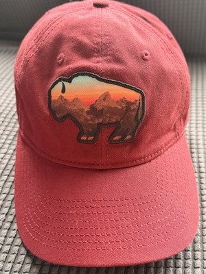 Jackson Hole Wyoming Buffalo Bison Mountain The Game Strapback Dad Hat