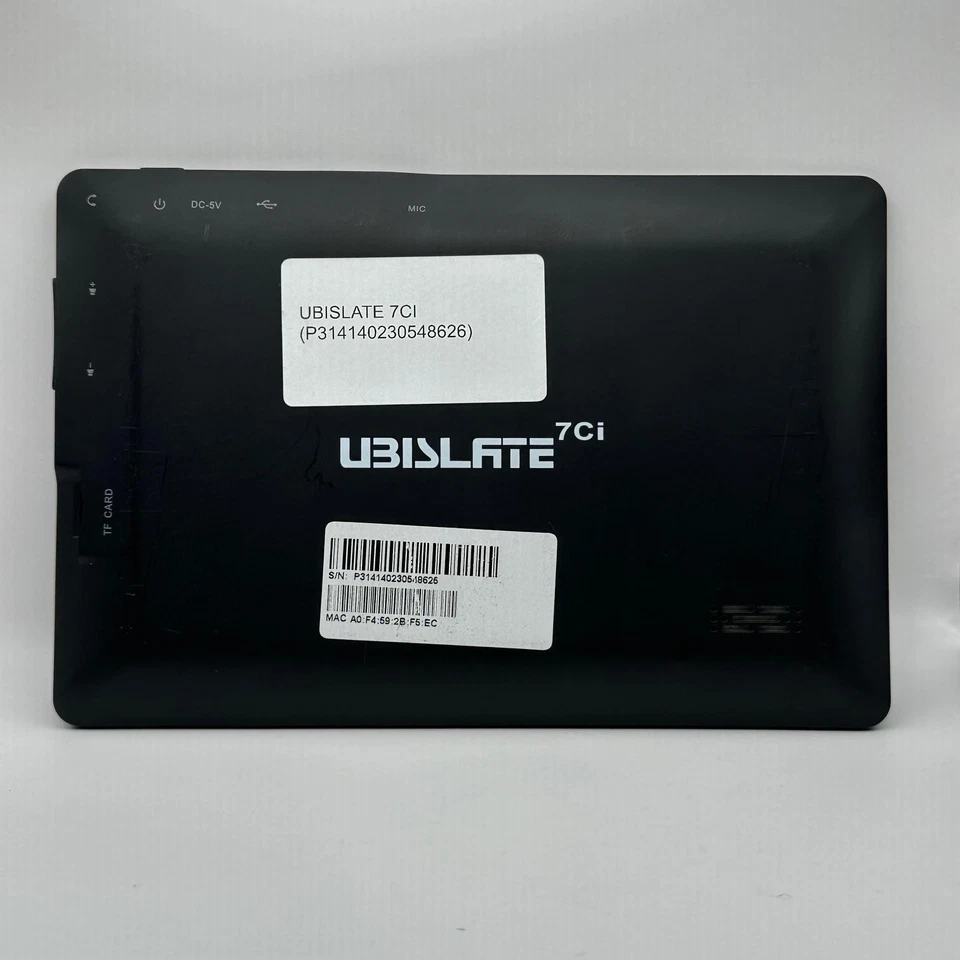 UBISLATE 7Ci 7" Black 4GB Android Wi-Fi Bluetooth Camera Budget Tablet - Image 4 of 4