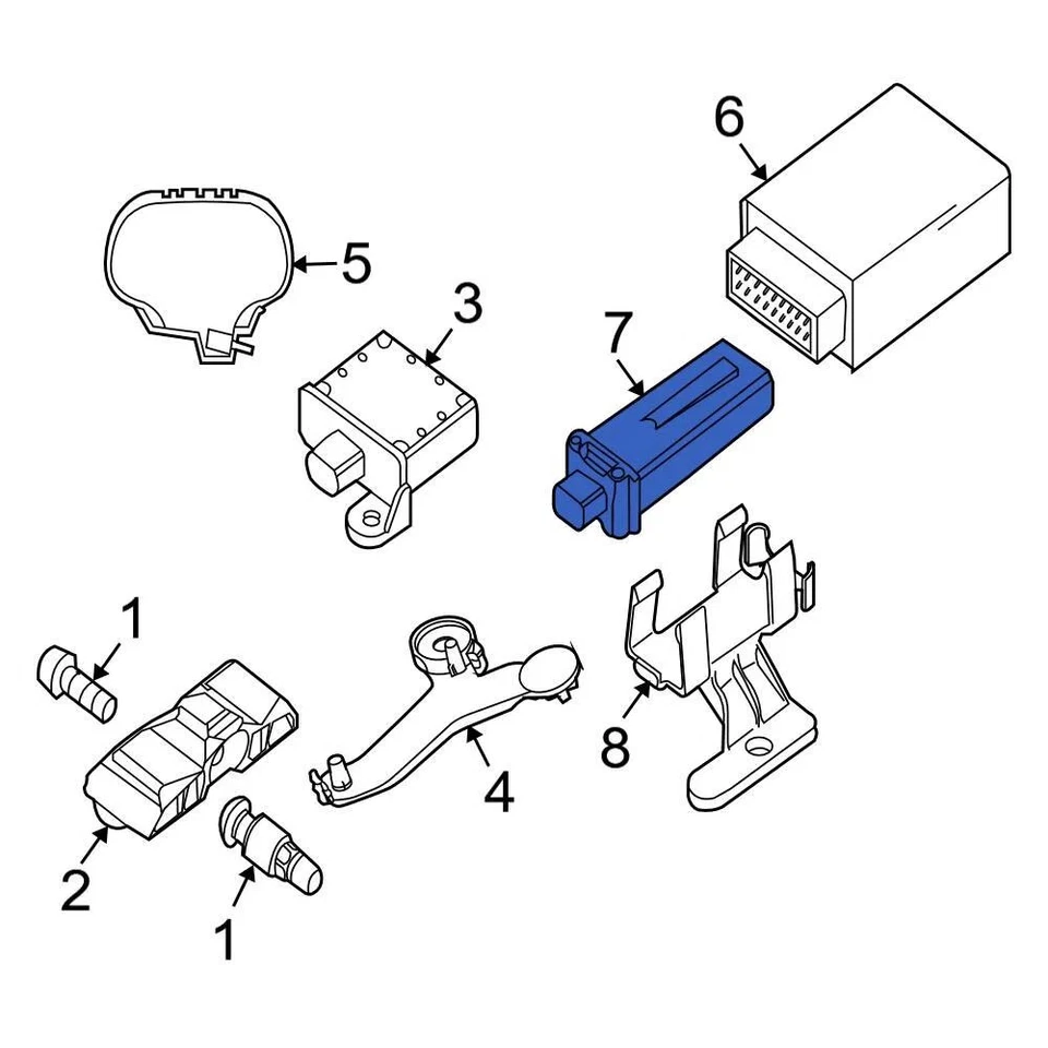 For BMW X5 07-11 BMW 36236771043 Tire Pressure Monitoring System TPMS Antenna Foto 4 de 4