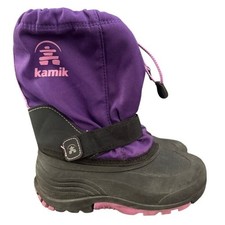 Kamik Kids Purple Waterproof Winter Snow Boots Size 4 Toddler Pull On Toggle