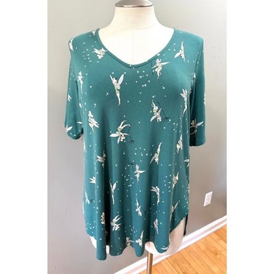 DAMAGED Torrid 3 (3X 22/24) Tinkerbell Disney Fairy Pixie Super Soft Tunic Top