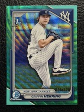 2024 Bowman Draft Chrome Griffin Herring #BDC-173 Aqua Wave Refractor /125 P0037