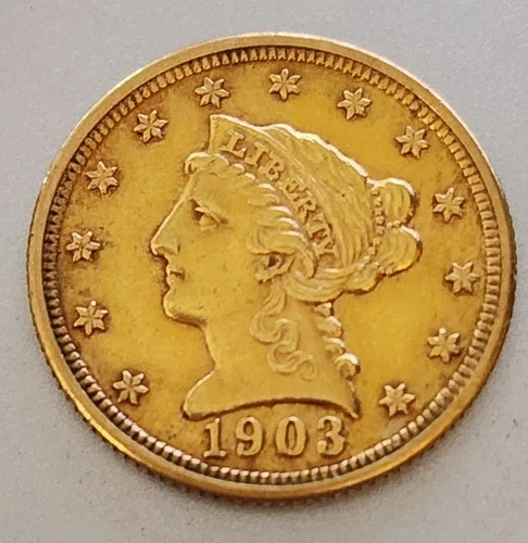 1903 G$2.50 Liberty Head Gold Quarter Eagle - Authentic Coin
