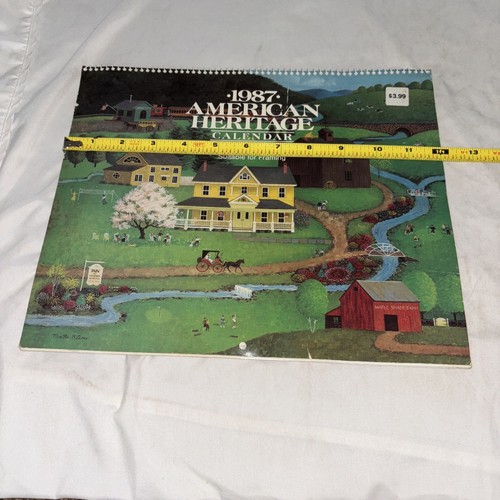 1987 American Heritage Calendar, Charming Country Scenes, Cleo Wrap, USA 12x10” - Picture 11 of 12