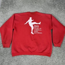 Vintage Cornell Penn Football Sweatshirt Mens XL Red College 1993 100 Years