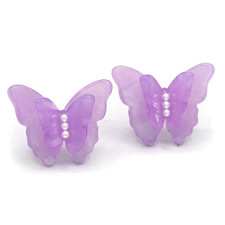 Acetate Butterfly White Earrings Lightweight, Trendy, Elegant Jewelry Gift