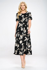 Jostar, Travel Knit Dress, long A-Line, S/S, Stretchy NO-IRON poly/span. 309 s